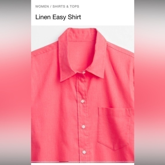 COPY - NWT Gap Linen Easy Shirt - Picture 4 of 10